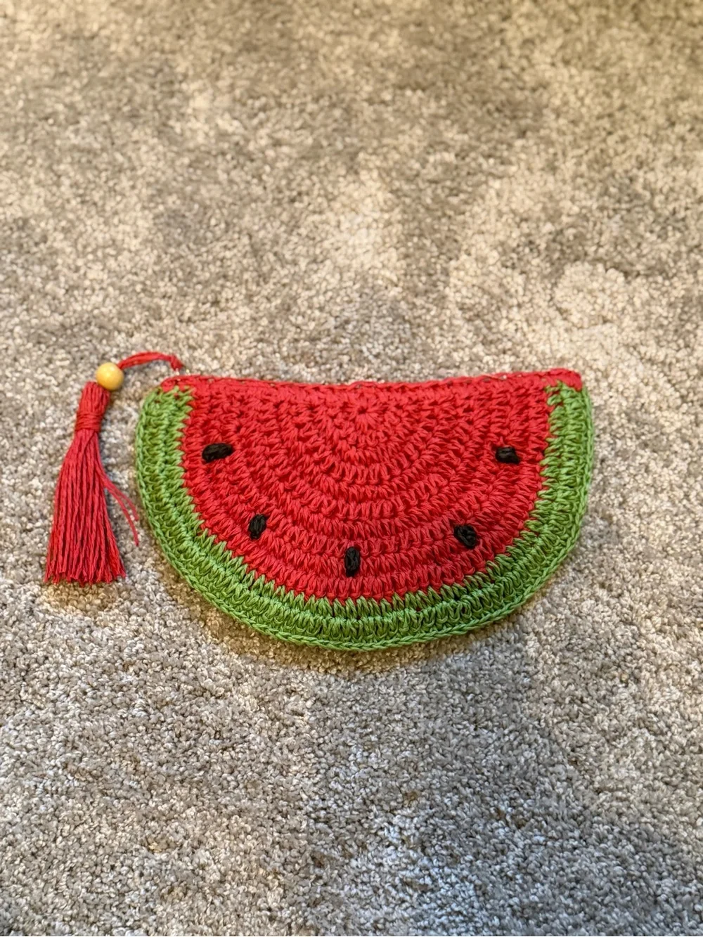 Handmade Watermelon Crochet Clutch - Picture 4 of 7